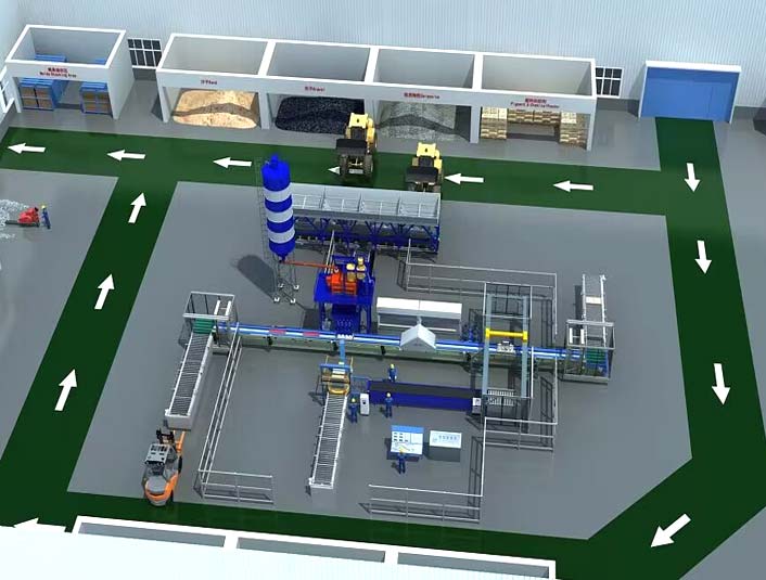 semi-automatic production line of 3D wall cladding
